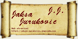 Jakša Juruković vizit kartica